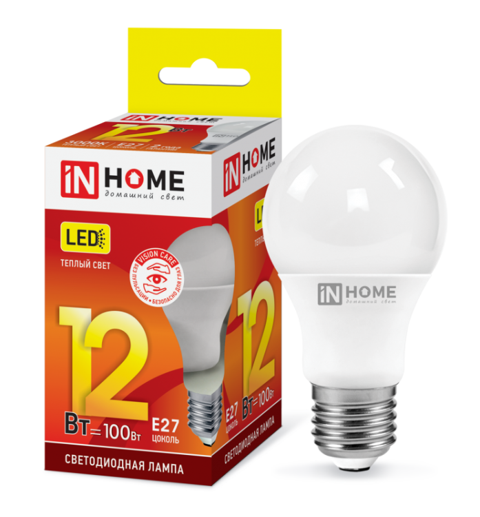 Лампа светодиодная LED-A60-VC 12Вт 230В Е27 1140Лм