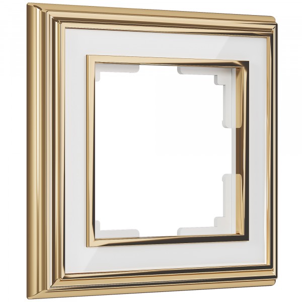 Рамка на 1 пост Werkel WL17-Frame-01 Palacio (золото / белый) - купить в Твери