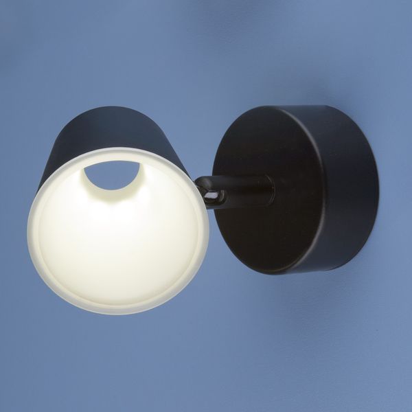 Настенно-потолочный светодиодный светильник DLR025 5W 4200K черный матовый с гарантией 