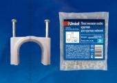 Пластиковые скобы Uniel UCC-R30 White 100 POLYBAG - купить в Твери