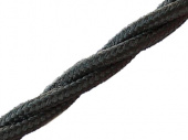 Витой ретро кабель для внешней проводки Werkel Retro 3х2,5мм черный - купить в Твери