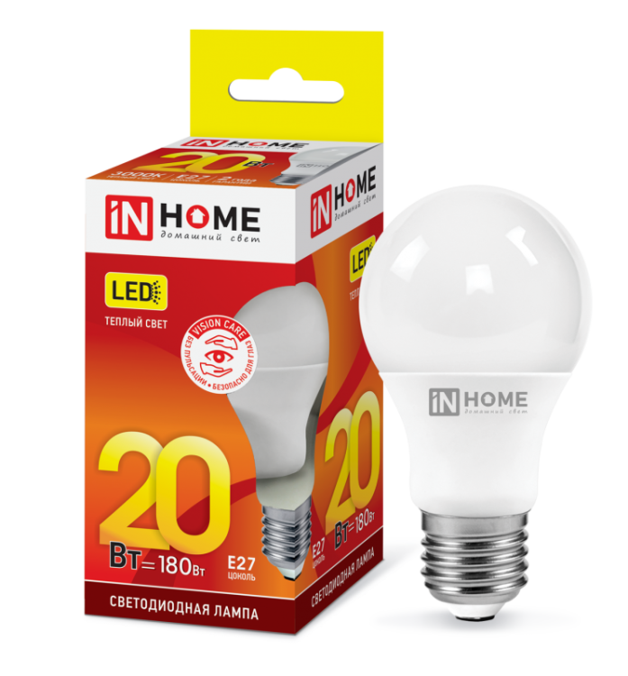 Лампа светодиодная LED-A60-VC 20Вт 230В Е27 1900Лм
