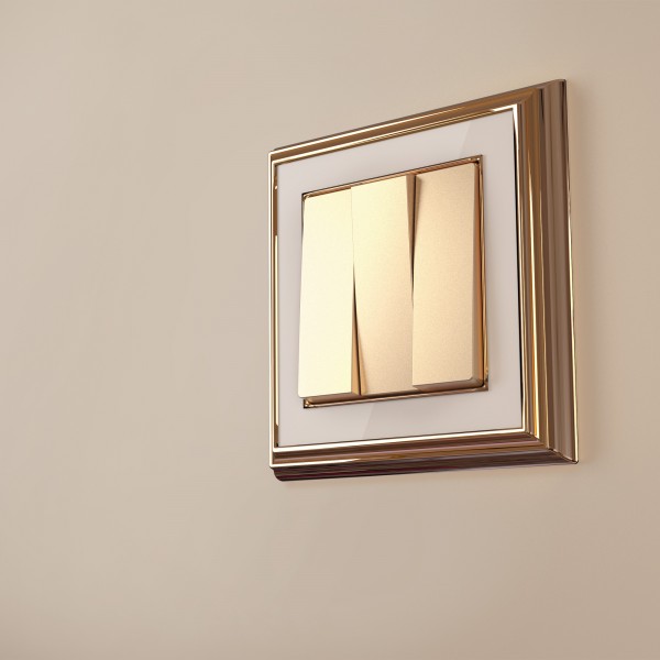 Рамка на 1 пост Werkel WL17-Frame-01 Palacio (золото / белый) - купить в Твери